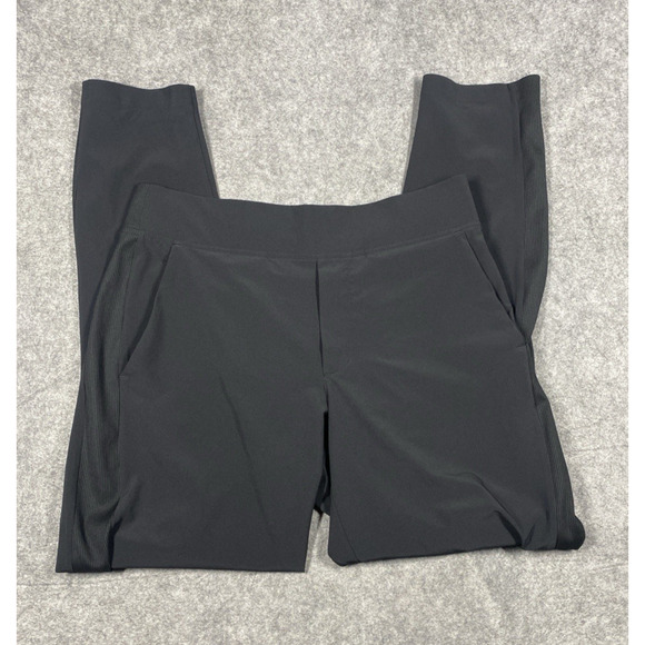 Athleta Brooklyn Ankle Pant 0 Black Side Slits Pull On Casual Athleisure Gym